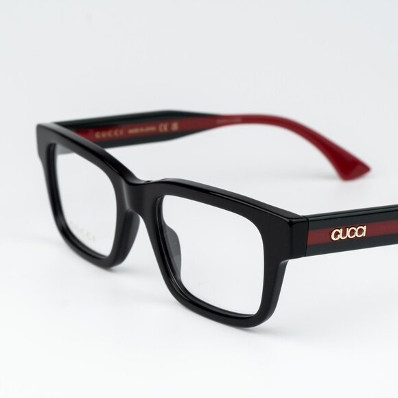 Gucci Women Eyeglasses Black Green Square GG1865O 001 NEW AUTHENTIC - Picture 4 of 10